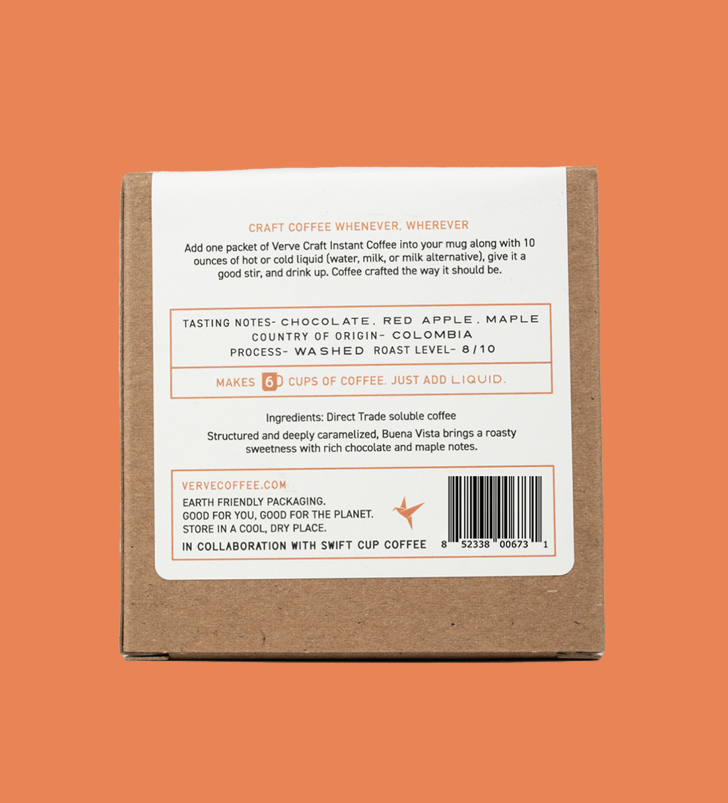 Buena Vista Dark Roast Craft Instant Coffee 6 Pack - Image 2