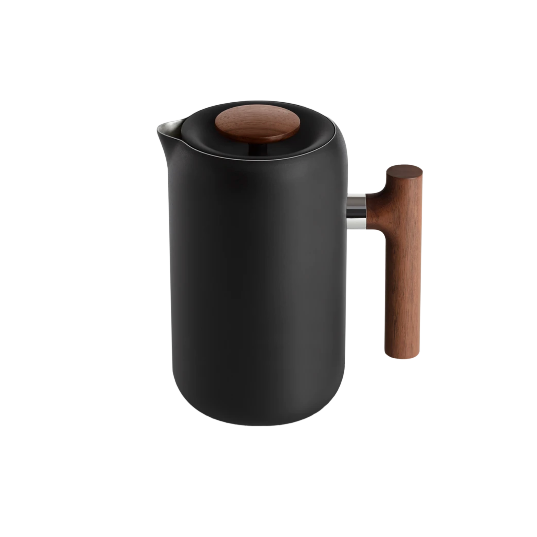 Fellow Clara French Press - Matte Black & Walnut