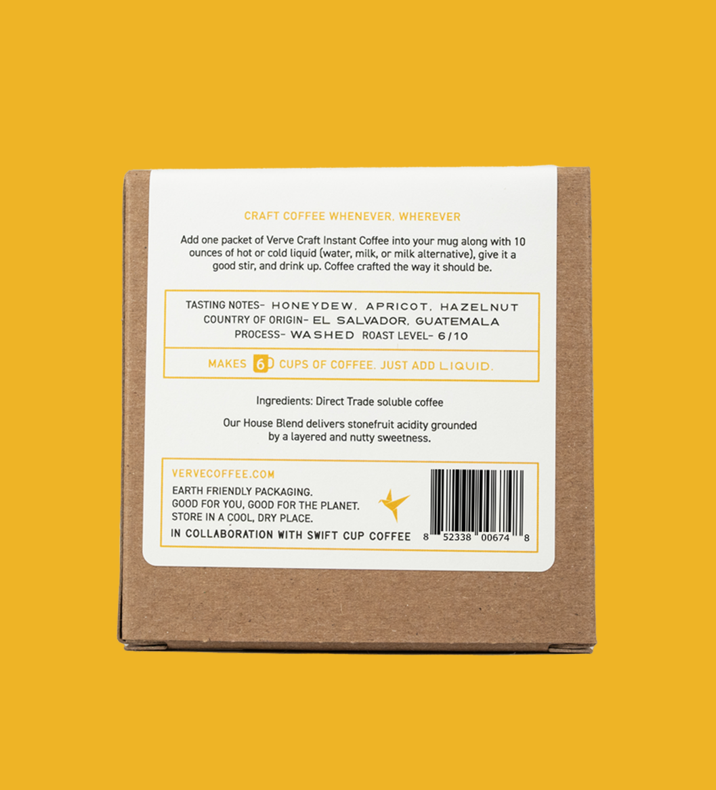 Seabright House Blend Craft Instant Coffee 6 Pack - Image 2